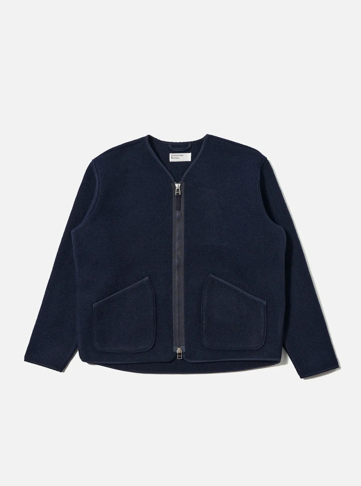 Universal Works Zip Liner Jacket Techno Melton Plain Eco Conscious Production