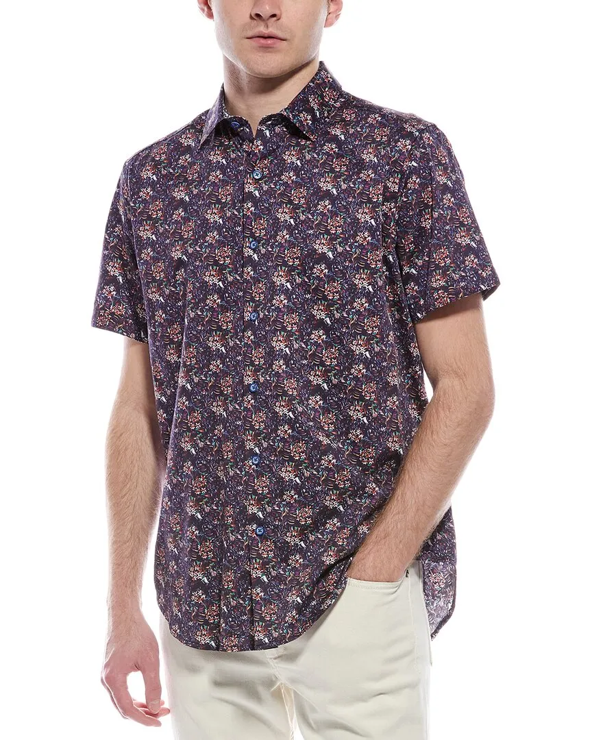 Robert Graham Keane Classic Fit Shirt Comfy Look Minimal Look
