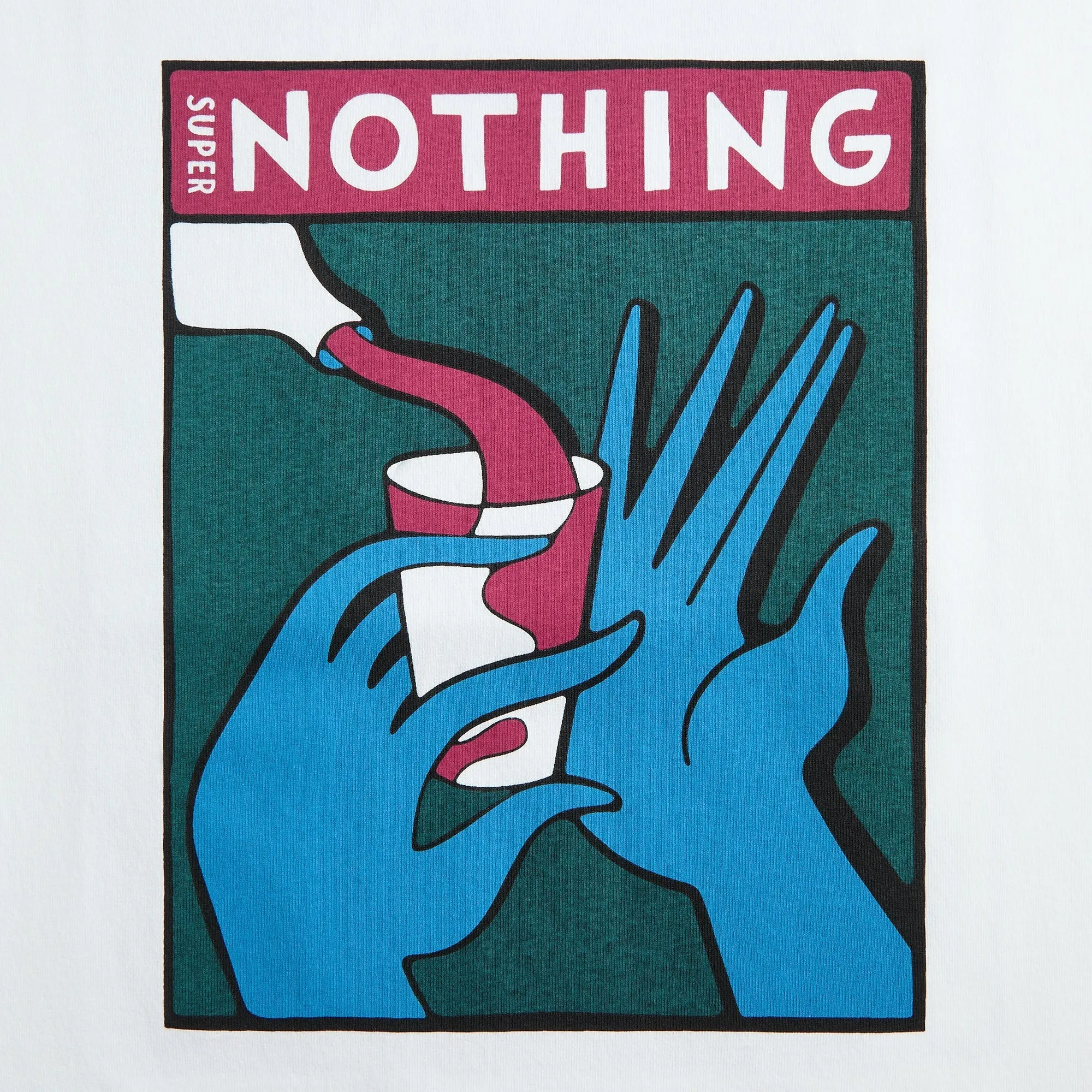 by Parra Super Nothing Tee - White VintageWashEffect