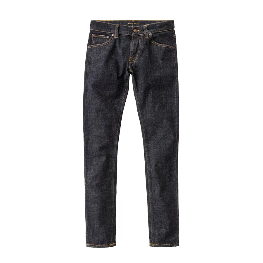 Nudie Jeans - Tight Terry Jeans in Rinse Twill Low Profile Zipper