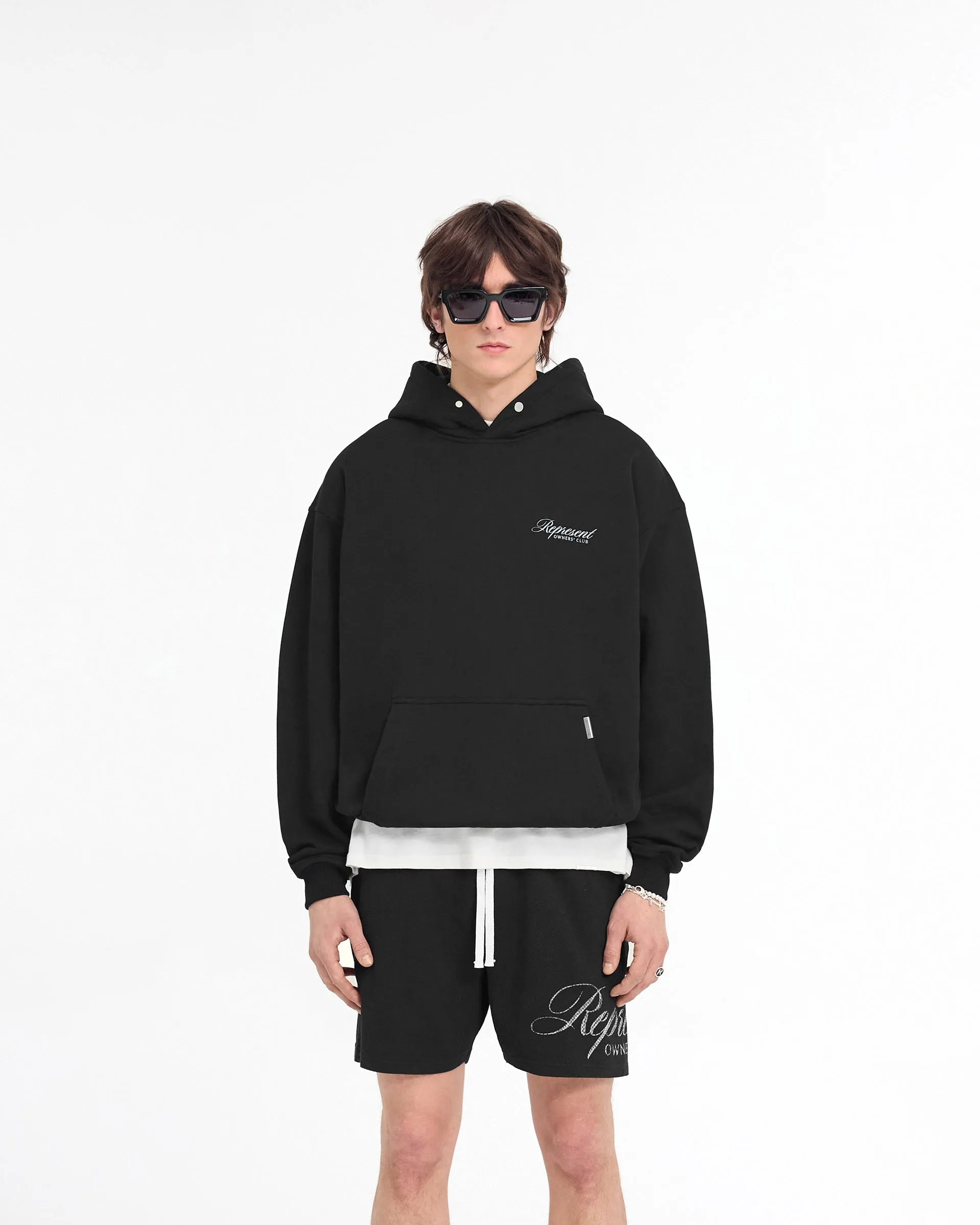 Represent Owners Club Script Hoodie - Black Odor Free
