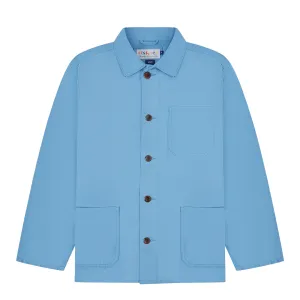 Stretch Material Snag Free Surface Uskees 3001 Buttoned Overshirt Powder Blue