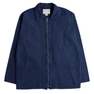 Uskees Zip Front Jacket Midnight Blue Comfort Fit