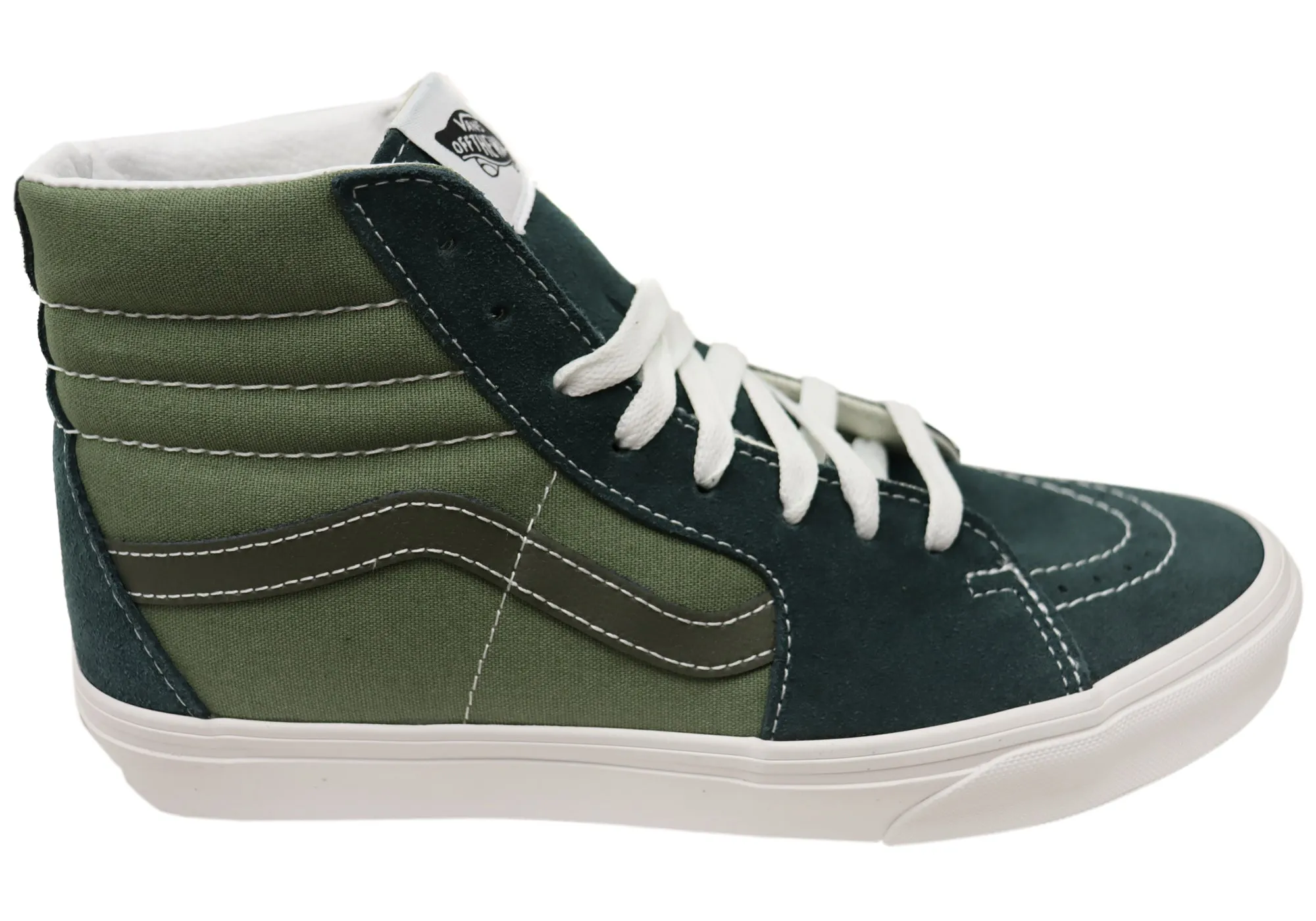 Winter Trek Vans Mens SK8 HI Tri Tone Green Hi Top Sneakers