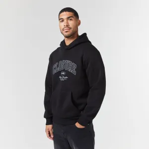 Varsity Hoodie | Black Buttoned Premium Style