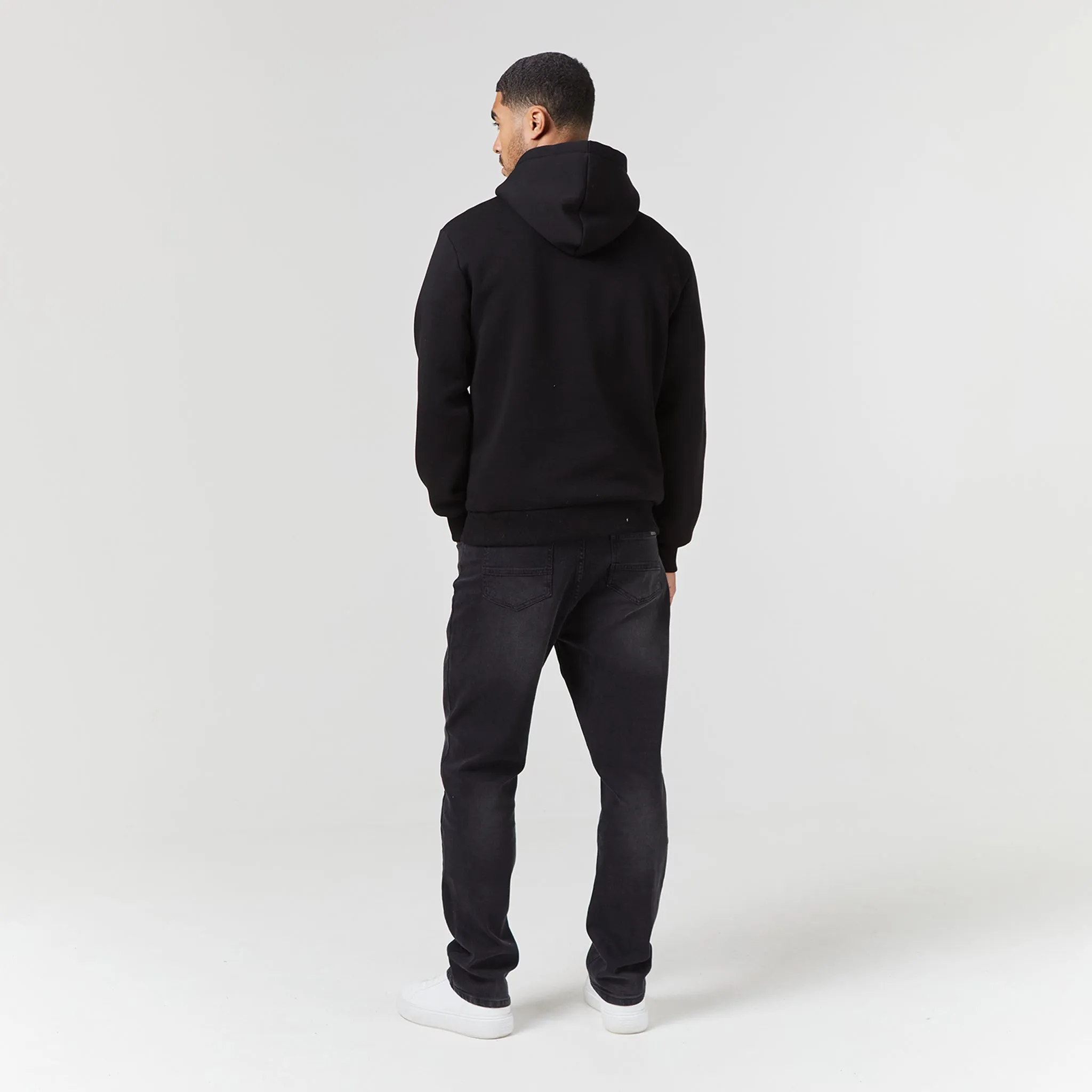 Varsity Hoodie | Black Hooded anti pill coating