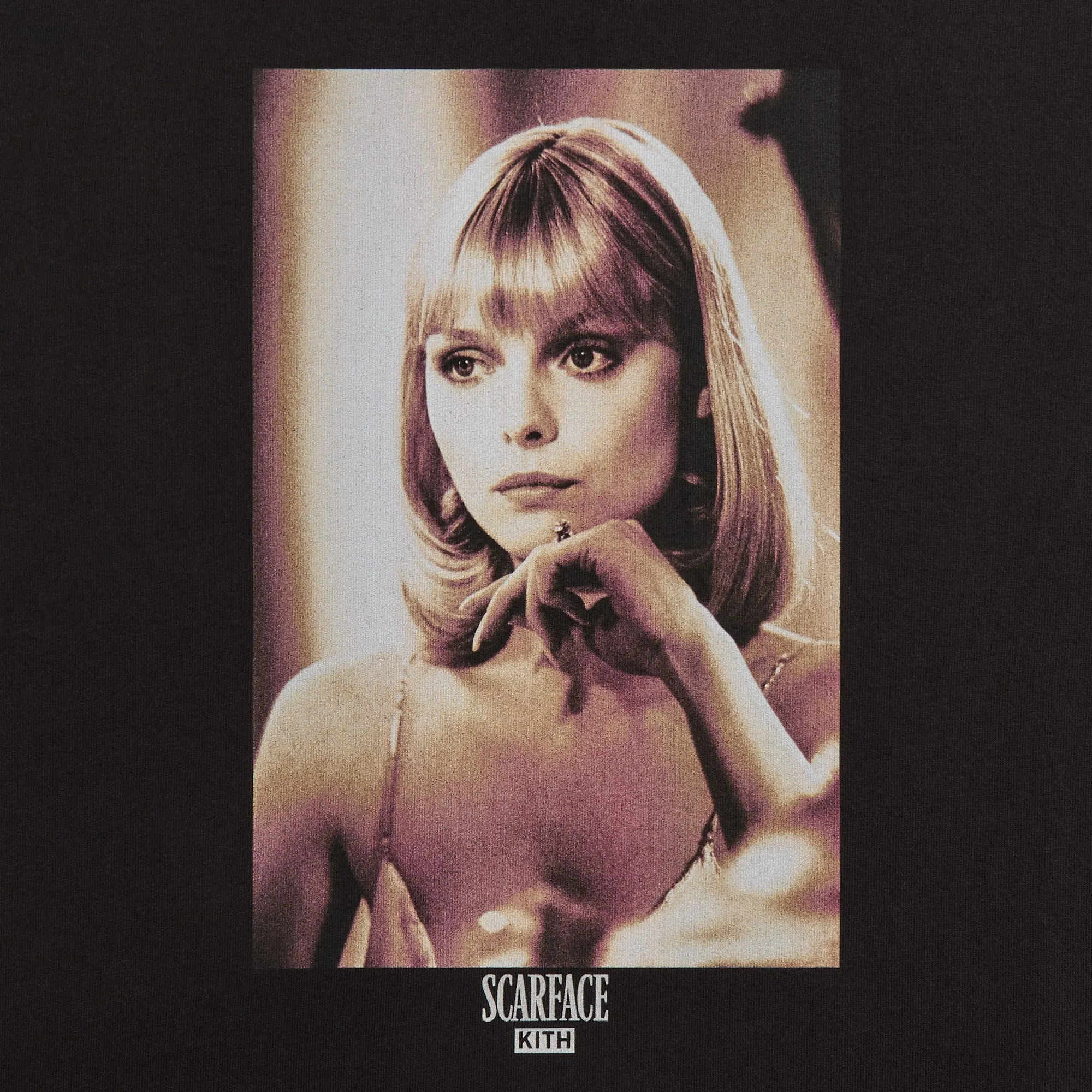 Adjustable Hem Kith for Scarface Elvira Portrait Tee - Black