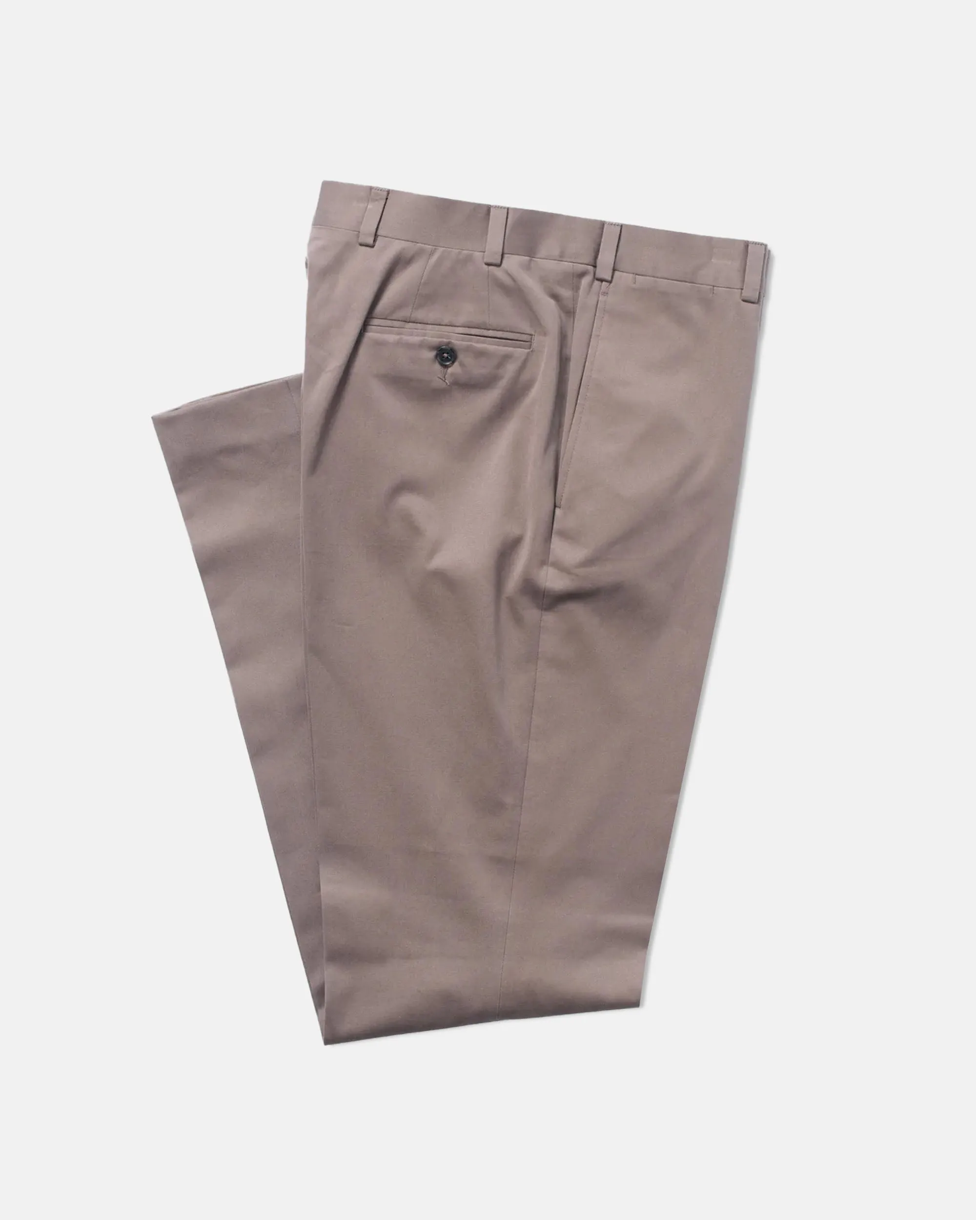 Long Use Easy Motion Made-in-Canada Brown Cotton Drill Cloth Trousers