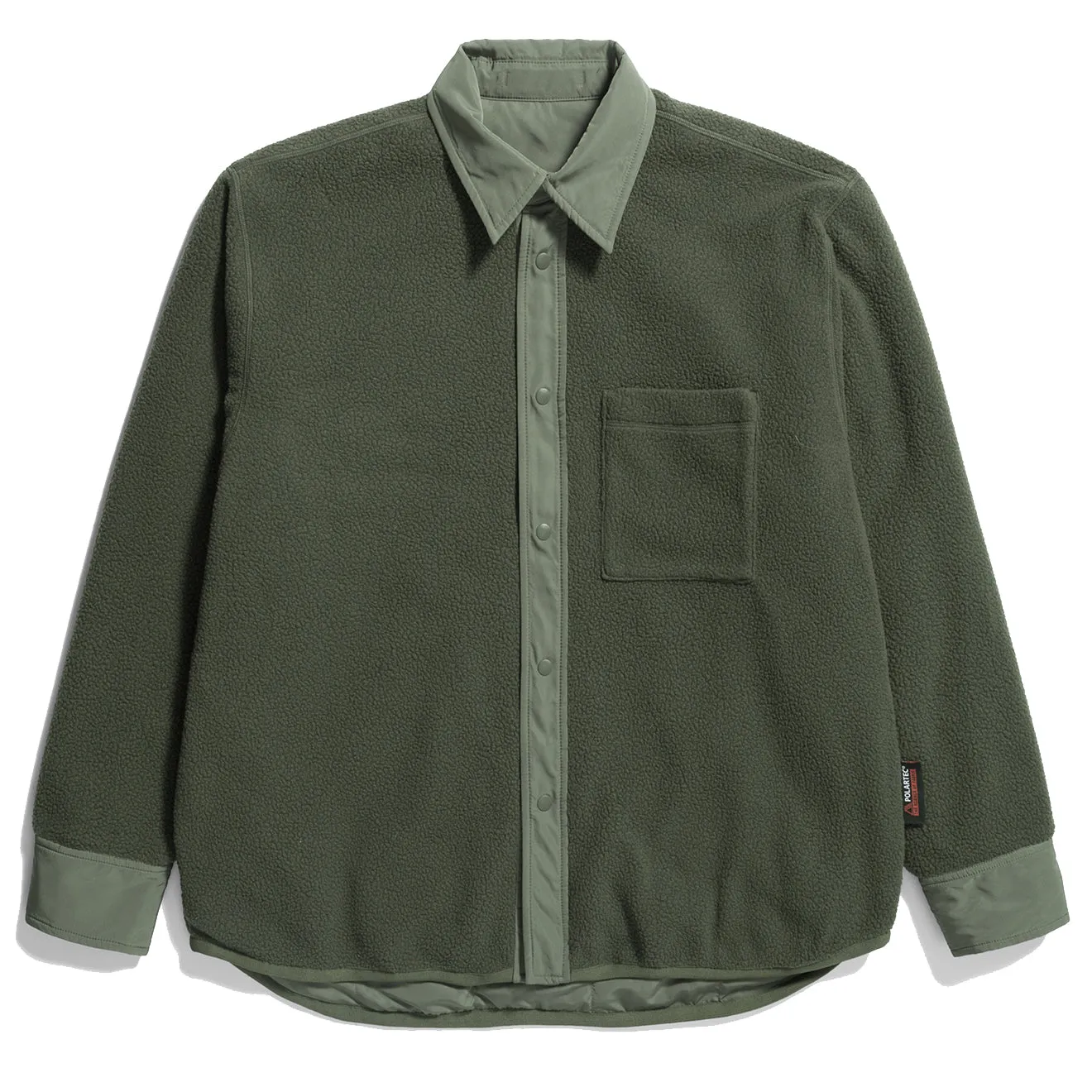 Norse Projects Ulrik Reversible Fleece Overshirt Ivy Green Trendy Fit Loose style