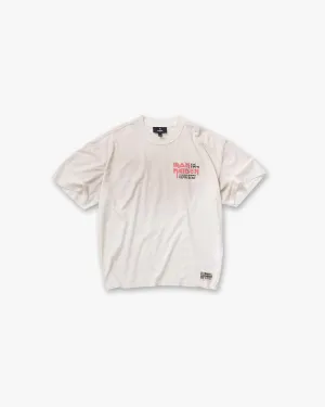 Chafe Free Armhole Represent X Iron Maiden Anniversary T-Shirt - Washed Ecru