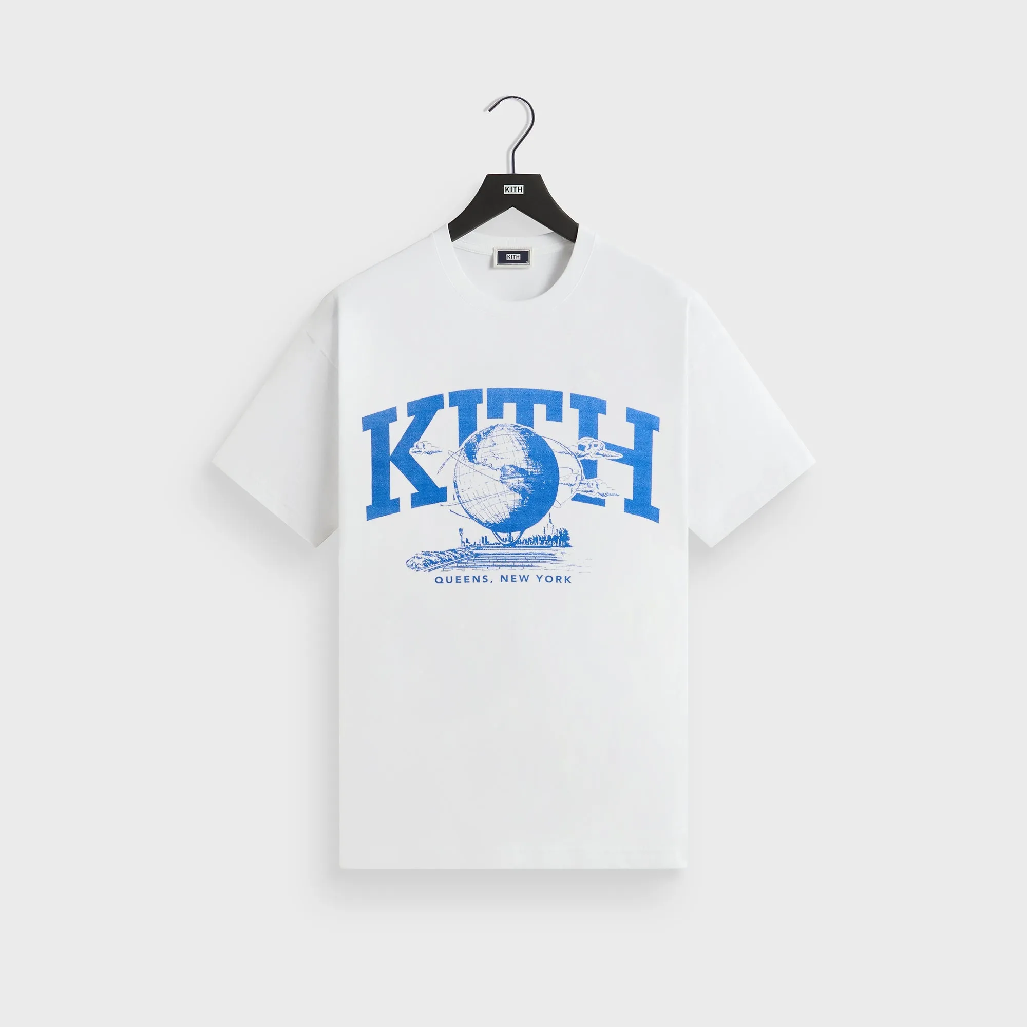 Hypoallergenic fabric Sporty Layer Kith & Kin Queens Unisphere Vintage Tee - White