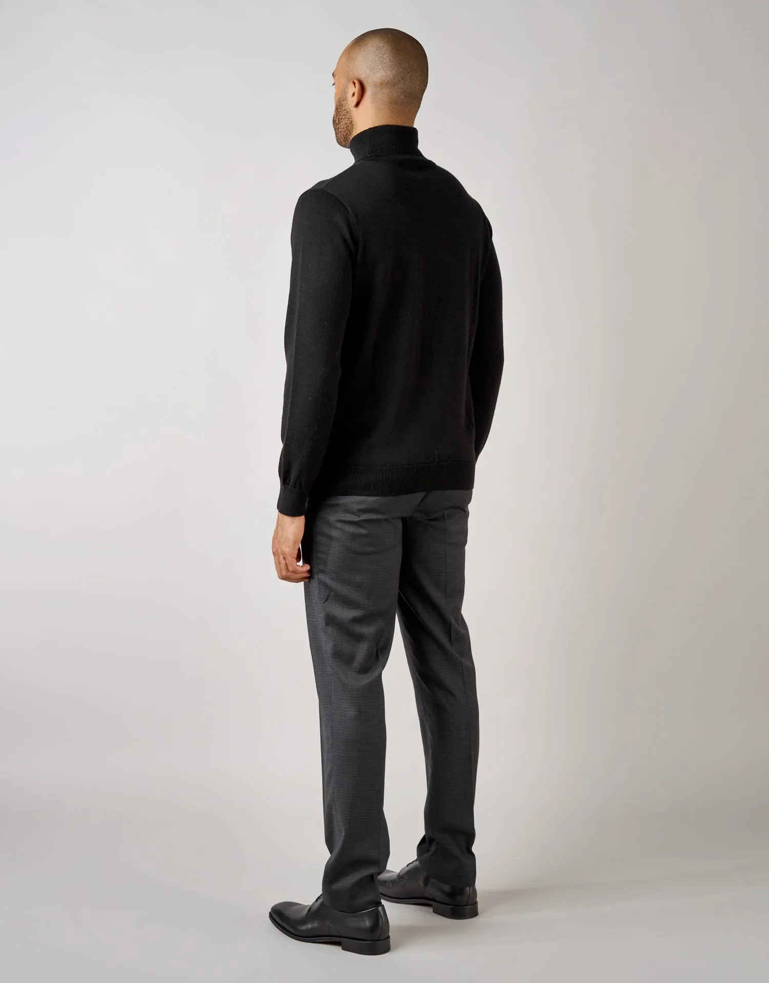 Comfortable Look Wear Lotus Charcoal Textured Check Suit Trouser