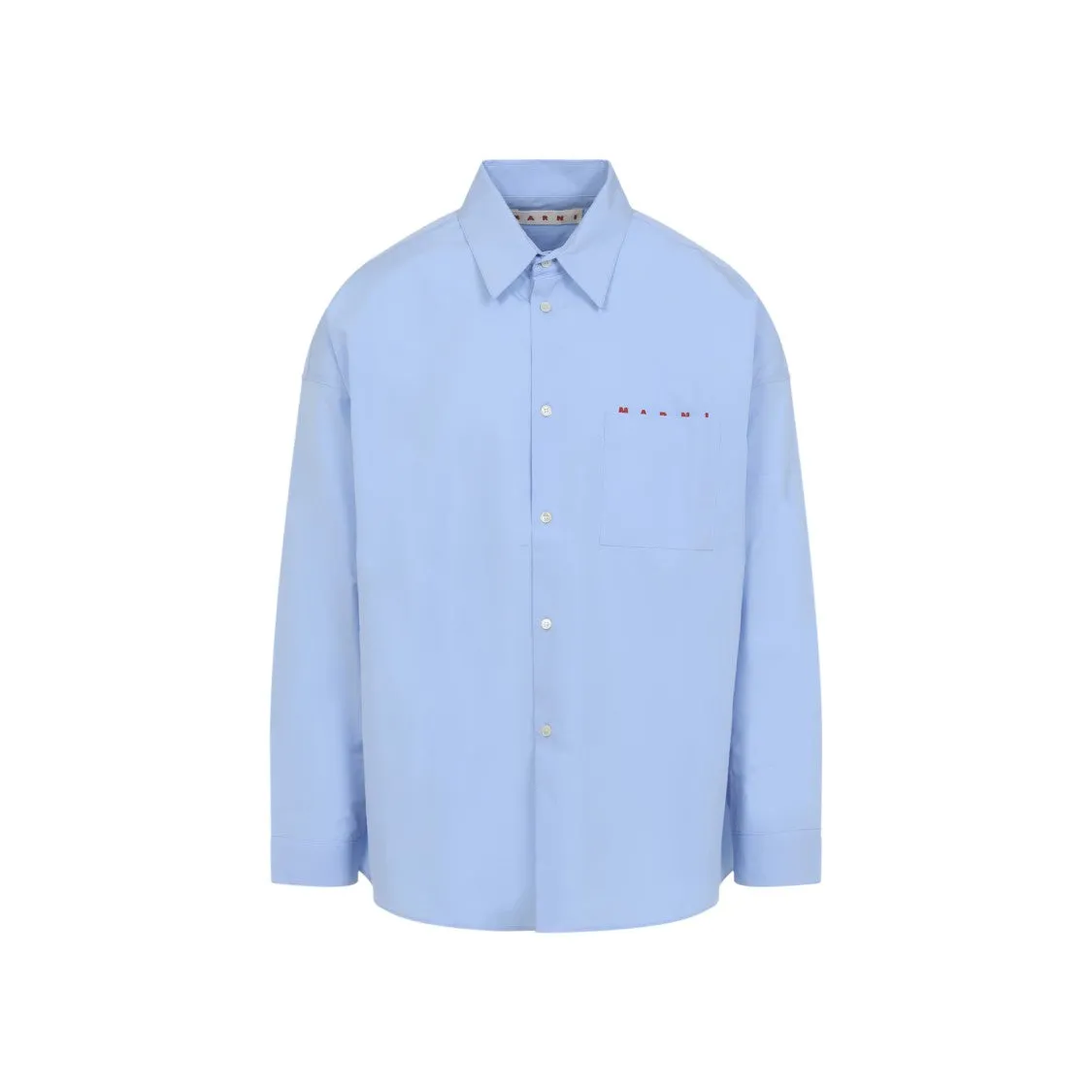 L/S Blue Cotton Shirt Versatile Design