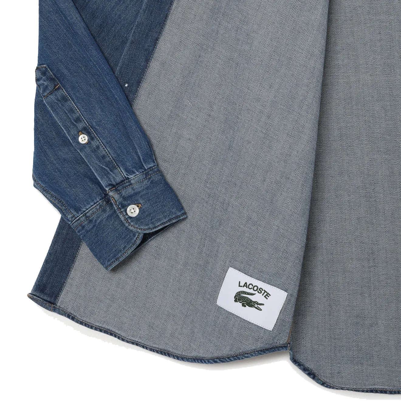 Lacoste Regular Fit Lightweight Denim Shirt Blue Timeless Piece