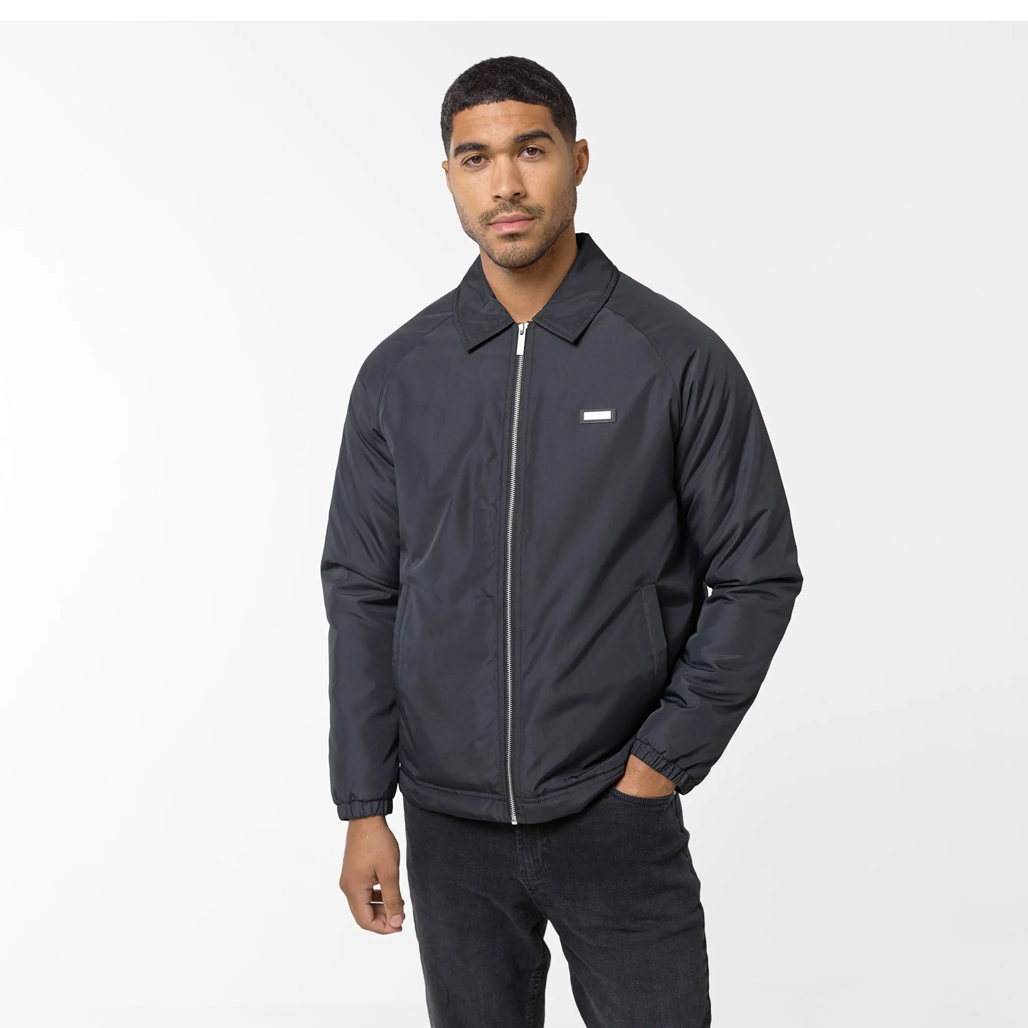 Padded Coach Smart Jacket | Black Noise Reduced Fabric