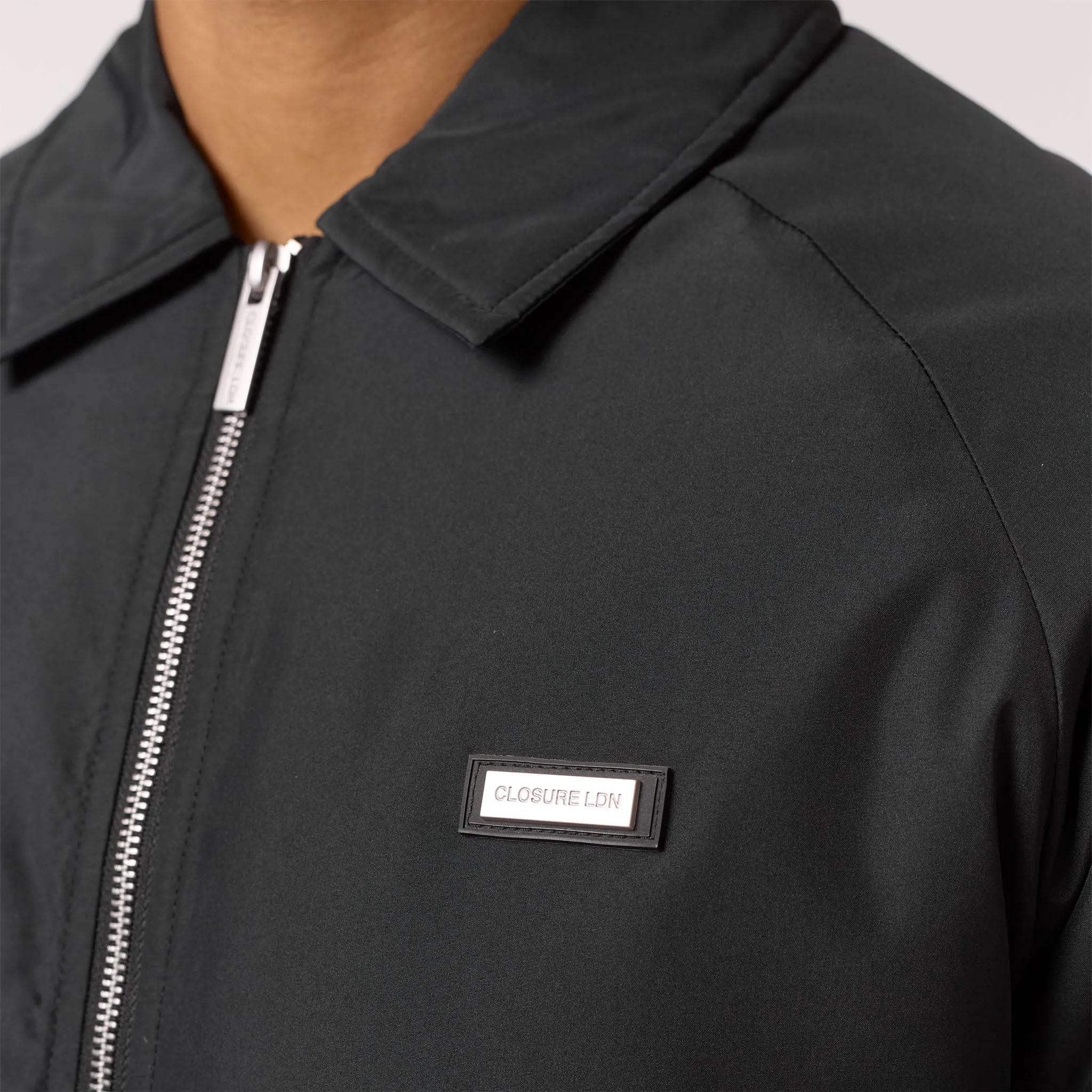 ReflectiveTrimDetails quick dry Padded Coach Smart Jacket | Black