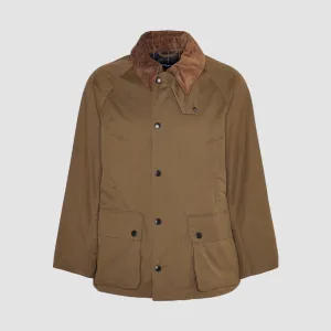 Barbour Peached Oversized Bedale Casual Jacket Dark Sand Taped Seam Construction