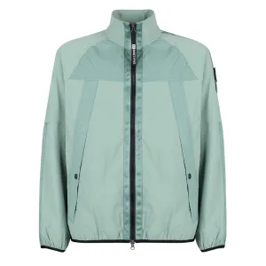 ST95 4 Way Stretch Zip Through Mid Green Matte Surface Texture