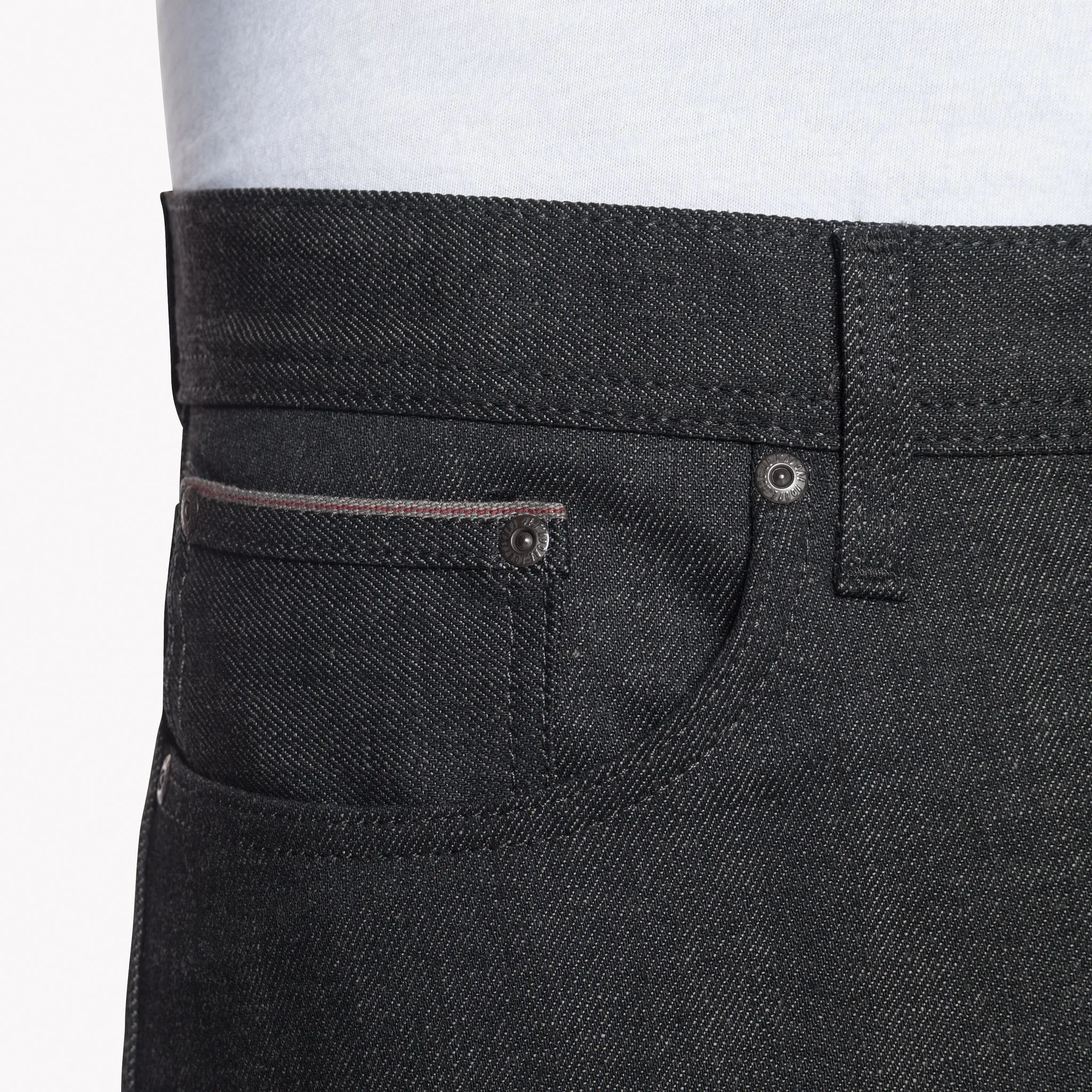 Weird Guy - Black x Grey Stretch Selvedge Simple Utility