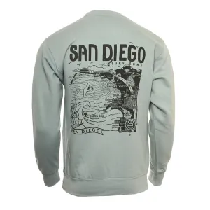 Hansen Mens Sweatshirt San Diego Map Crew product discount Casual Style