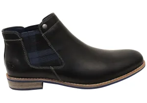 Tough Fit Wild Rhino Drake Mens Comfortable Leather Chelsea Dress Boots