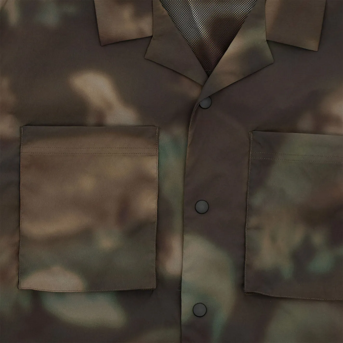 Workwear Style Wild Things S/S Camp Shirt Nature Mosaic Olive