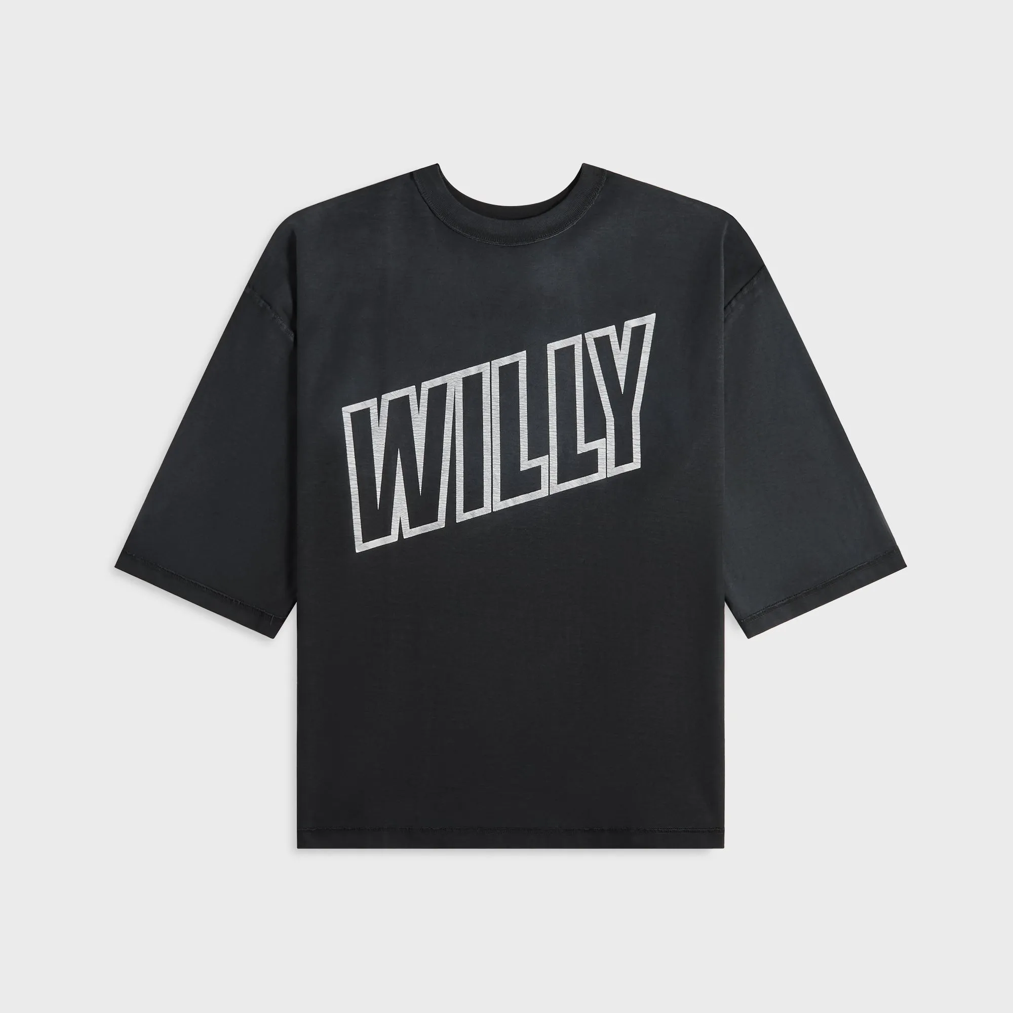 Willy Chavarria Inside Out "Willy" Buffalo Tee - Black Airflow Ventilation