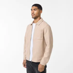 Weekend Ready Look Wool Zip Overshirt | Stone