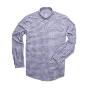 Anti Pilling Finish Men's Mockingbird Performance Woven Sport Shirt In Blue/brown