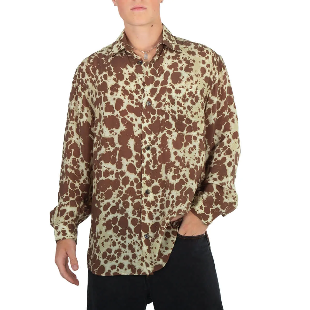Nanushka Sebas Sale Tie-Dyed Cupro Shirt Casual Option