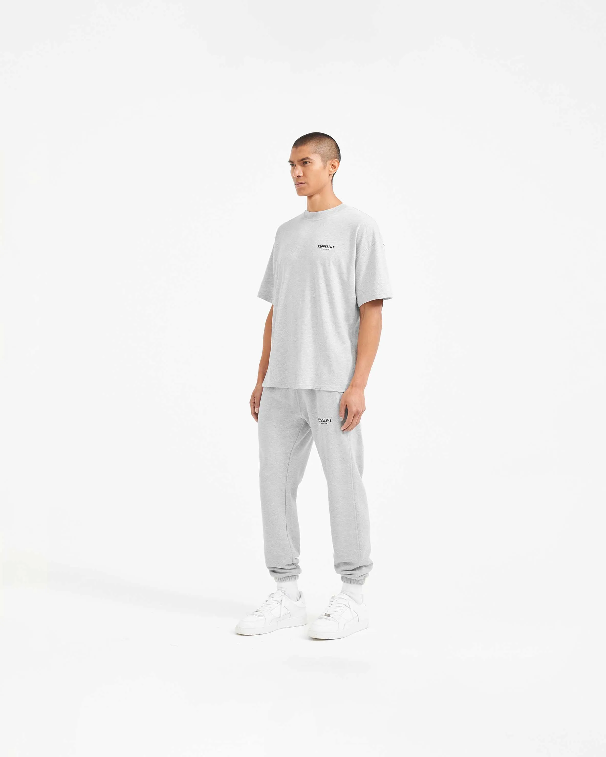 Represent Owners Club T-Shirt - Ash Grey MicroPiqueKnit