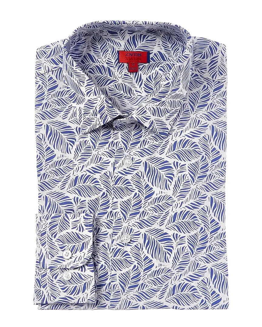 Tall Length Layered Design Zanetti Dress Shirt